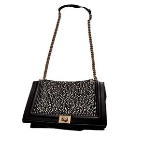 INC Sparkling Flap Crossbody Shoulder Bag with Chain strap